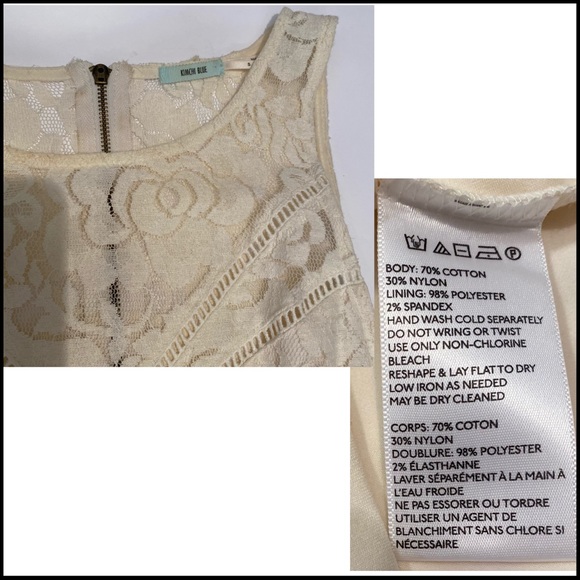 KIMCHI BLUE IVORY BELLA LACE FIT & FLARE DRESS  S - Picture 9 of 10